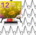 12 Pack 14in Tabletop Easels - Portable Adjustable Display Stands