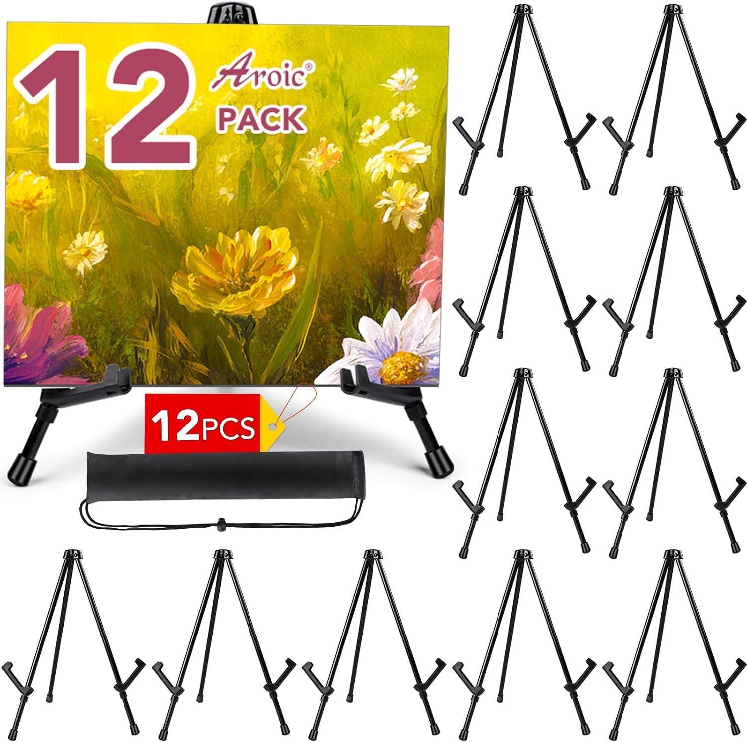 Portable 14in Tabletop Easels for Display and Art Projects