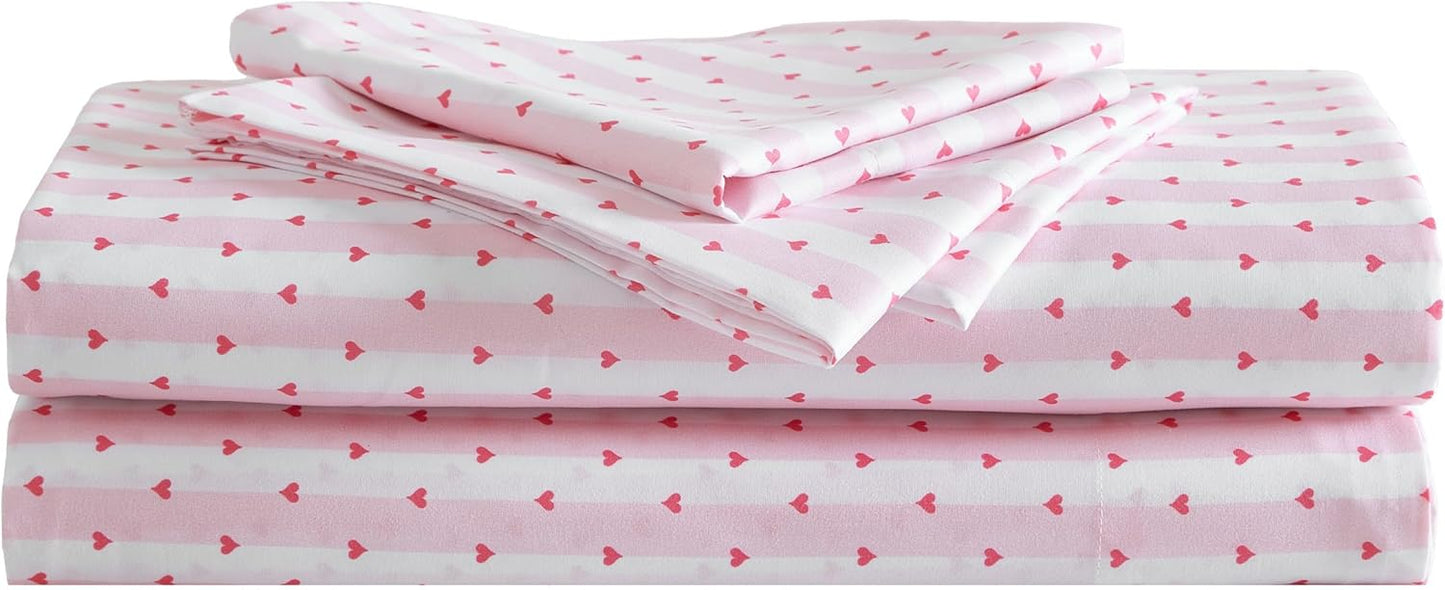 Betsey Johnson Wonderland Stripe Microfiber Pink Sheet Set Review