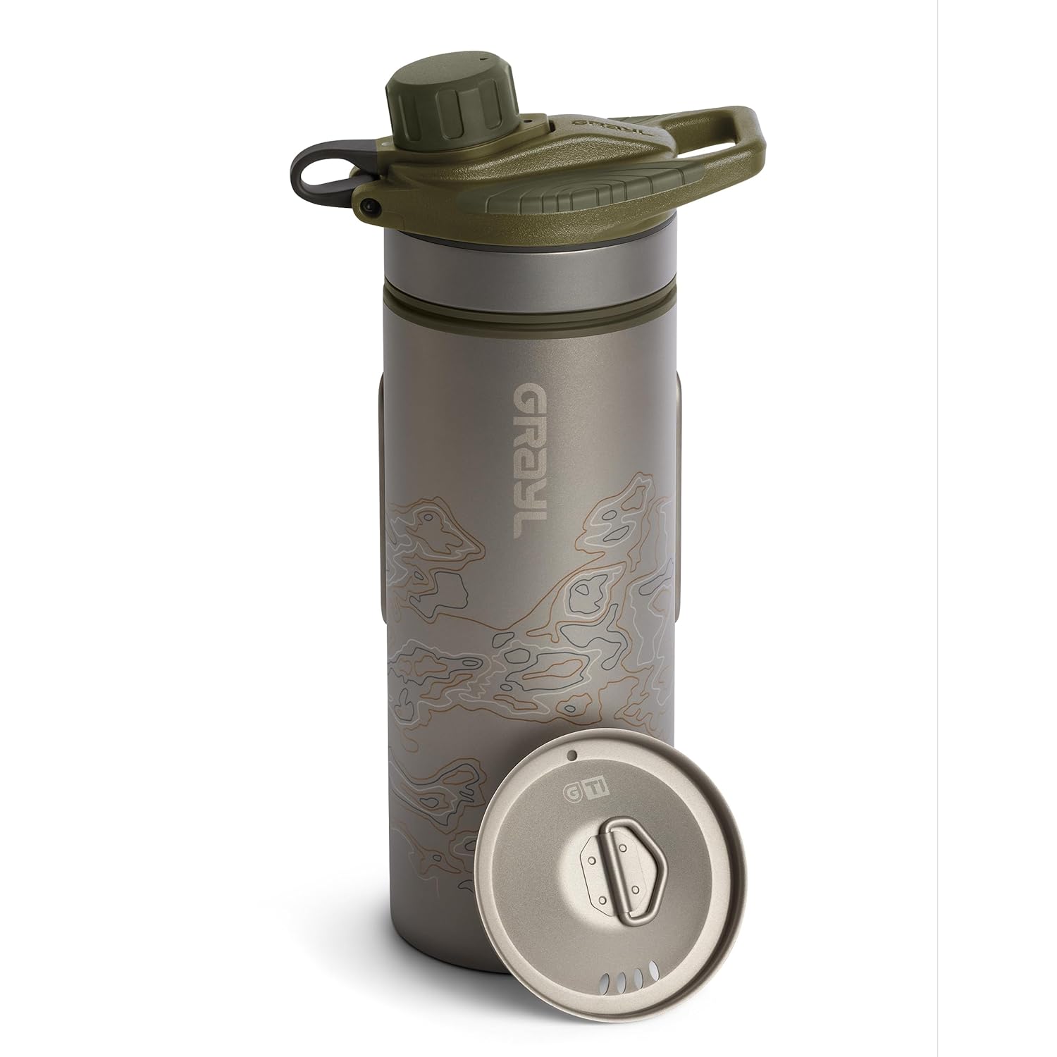 GRAYL GeoPress Titanium Water Purifier Bottle for Adventures