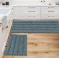 H.VERSAILTEX 2 Piece Chenille Bath Mat Set - Plush, Highly Absorbent