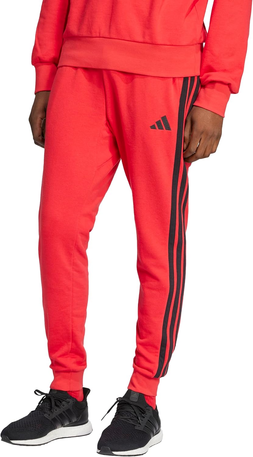 adidas Mens Essentials 3-Stripes French Terry Pants for Comfort