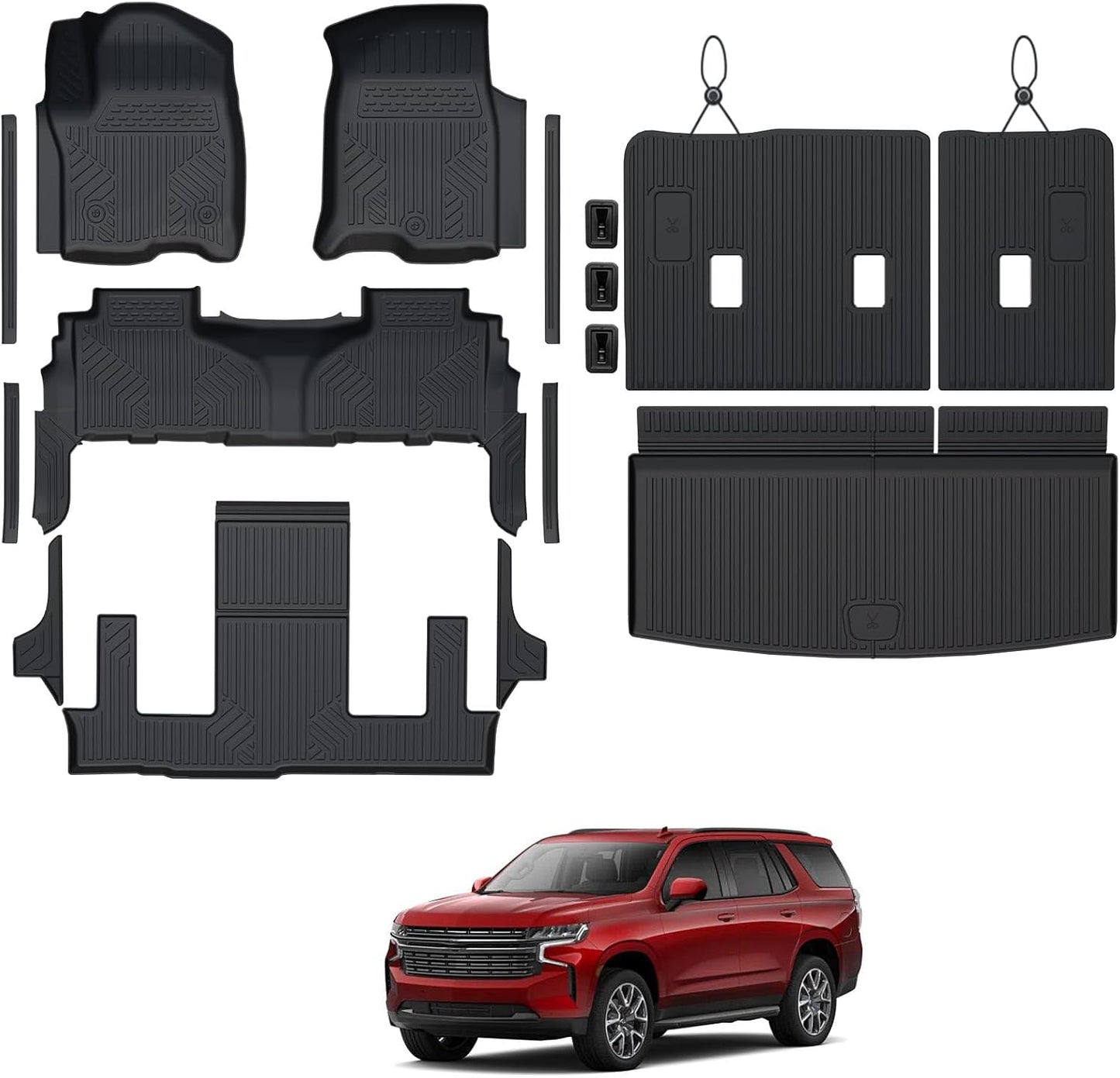 Custom Fit Floor Mats Set for 2021-2025 Chevy Tahoe & Yukon