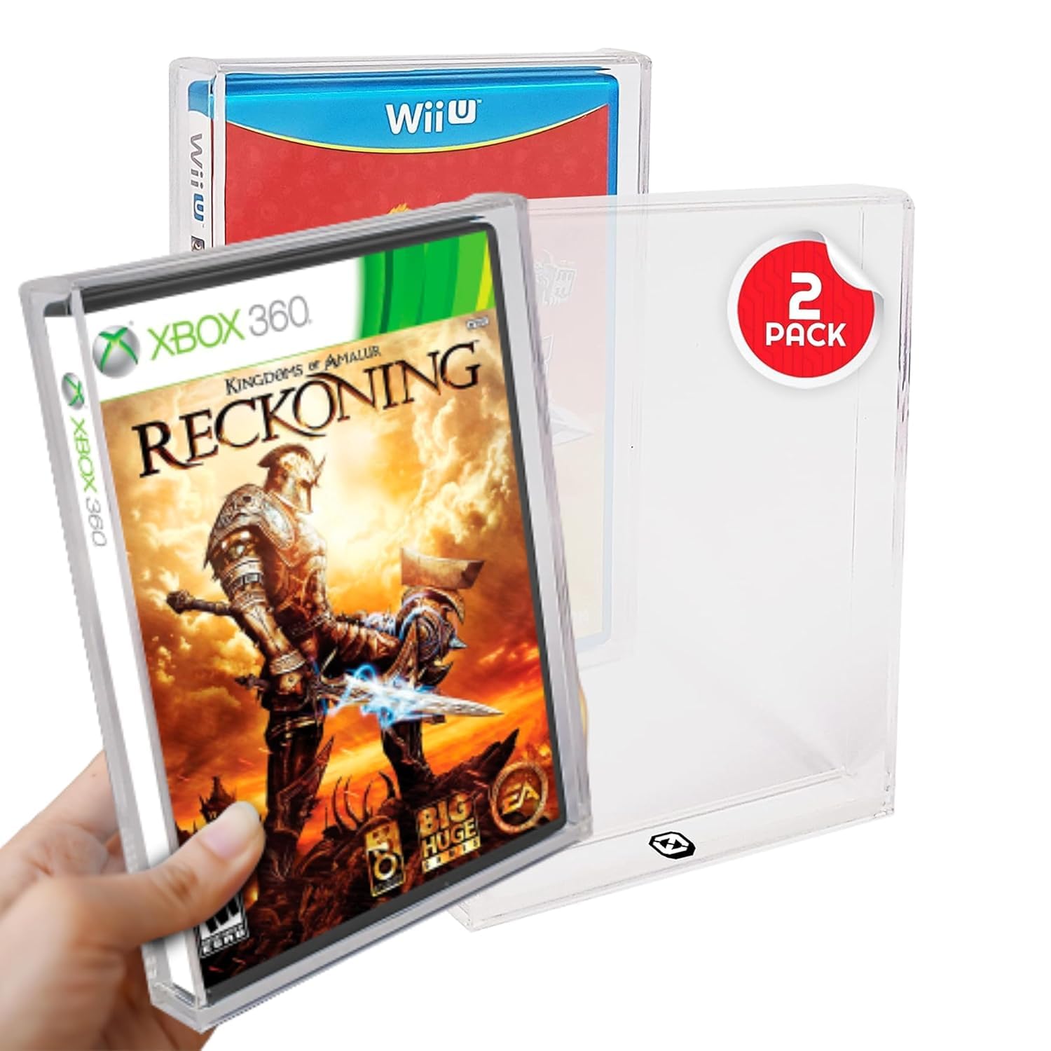 EVORETRO Clear Acrylic DVD Case Protectors for Game Consoles