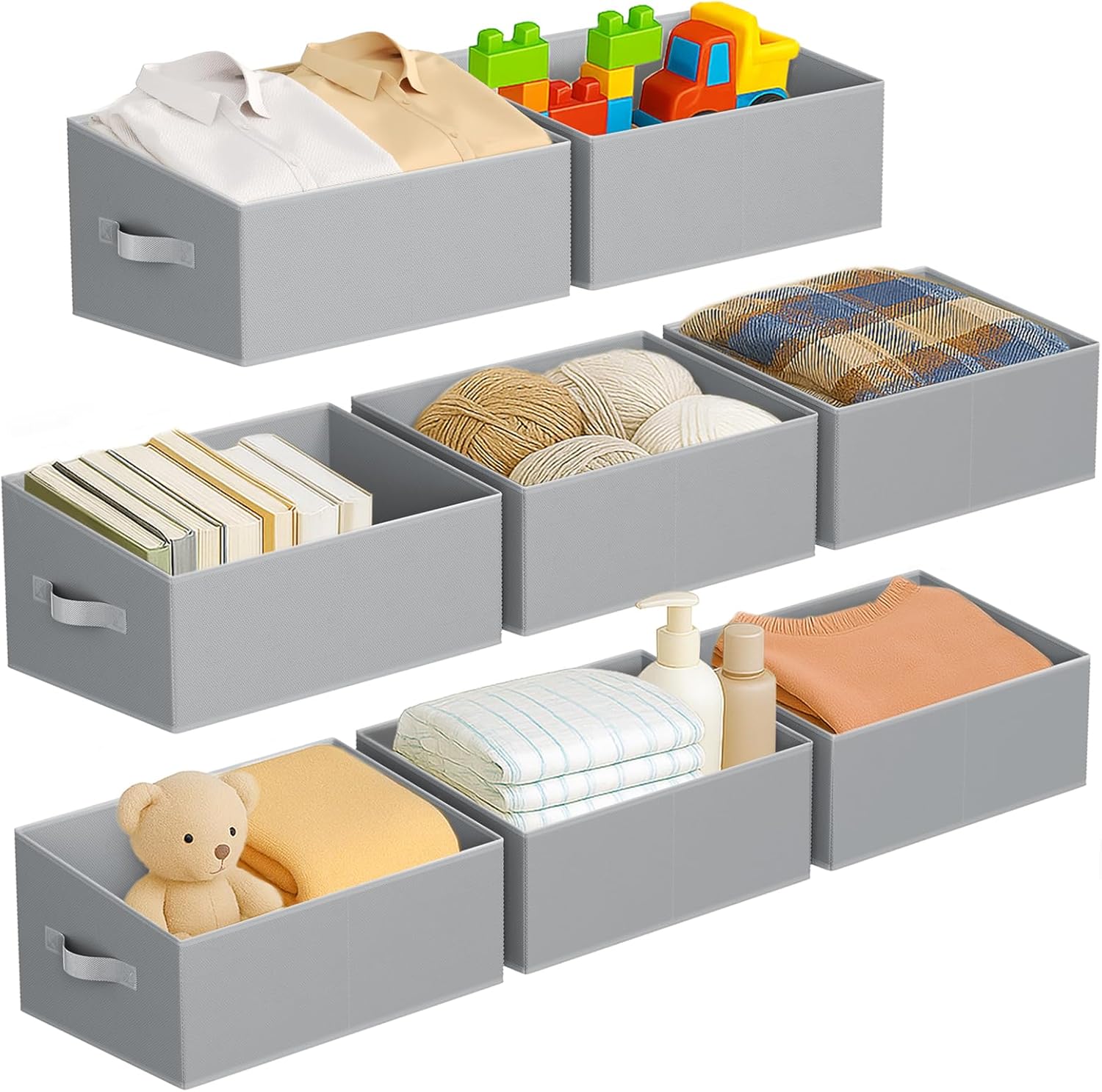 DIMJ Large Closet Storage Bins - Versatile Fabric Organizer Baskets