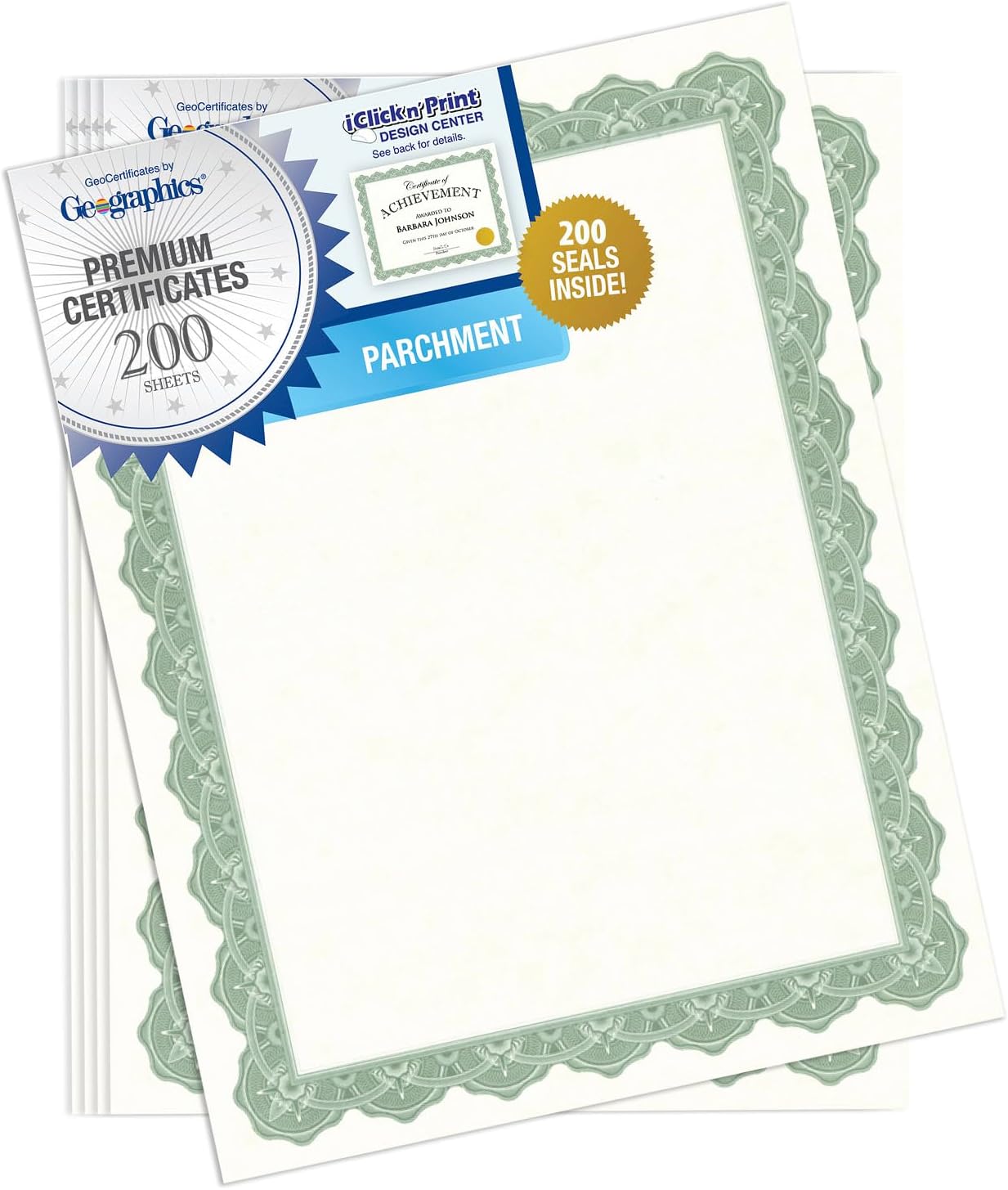 Geographics 30% Recycled Blank Parchment Certificates for Awards