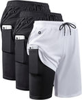JWJ Men's 2 in 1 Workout Running Shorts 7 in Lightweight - Comfy Fit