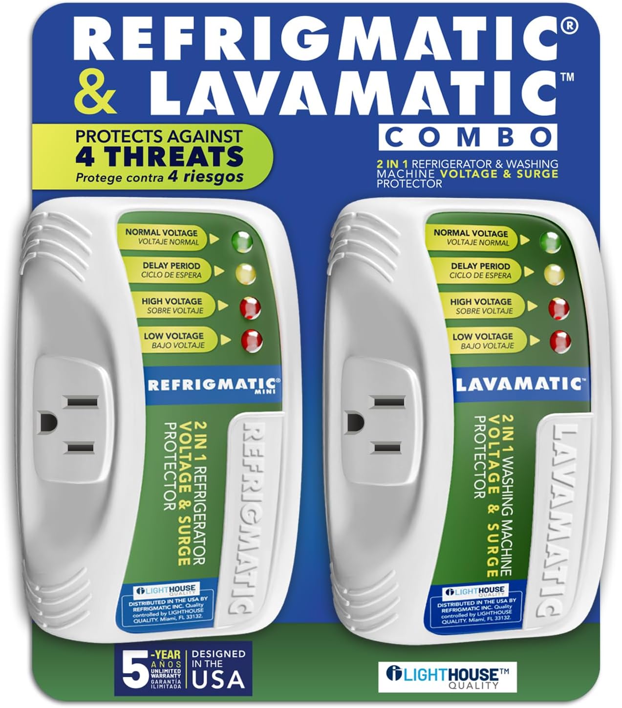 Two Electronic Voltage & Surge Protectors for Home Appliances