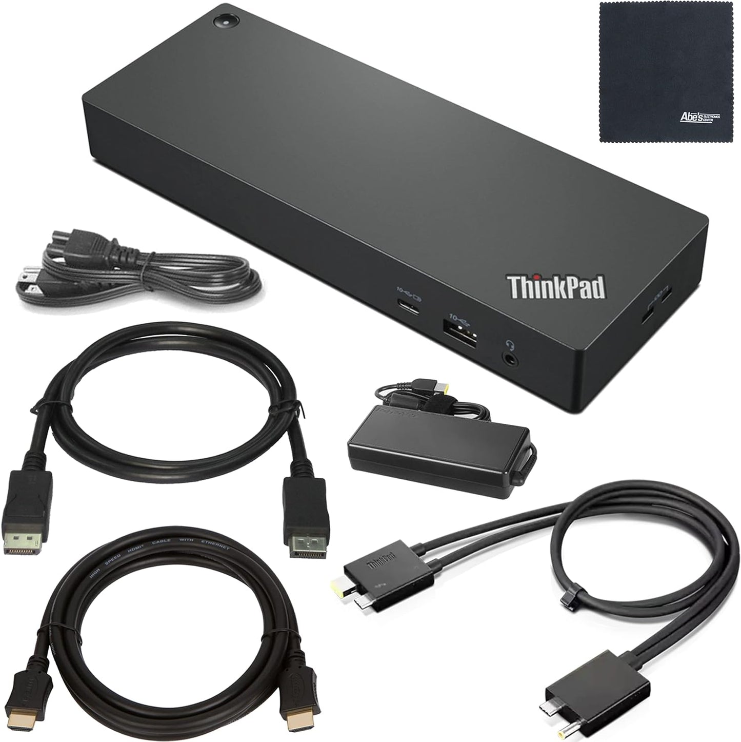 Lenovo Thunder Bolt 4 Dock Bundle + ZoomSpeed Cables