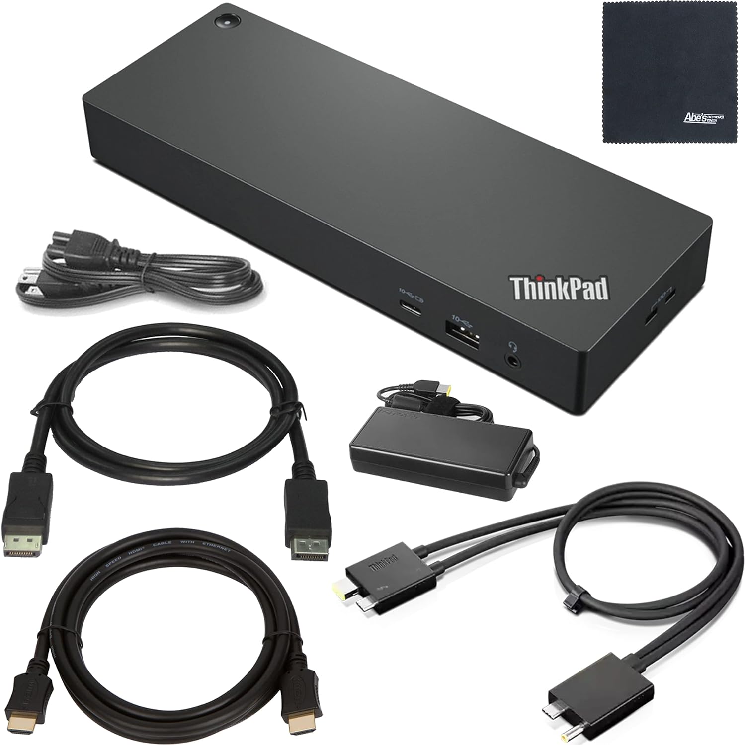 Lenovo Thunder Bolt 4 Dock Bundle + ZoomSpeed Cables