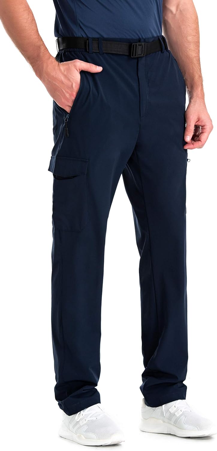 Men's Elastic-Waist Travel Pant for Comfort and Versatility