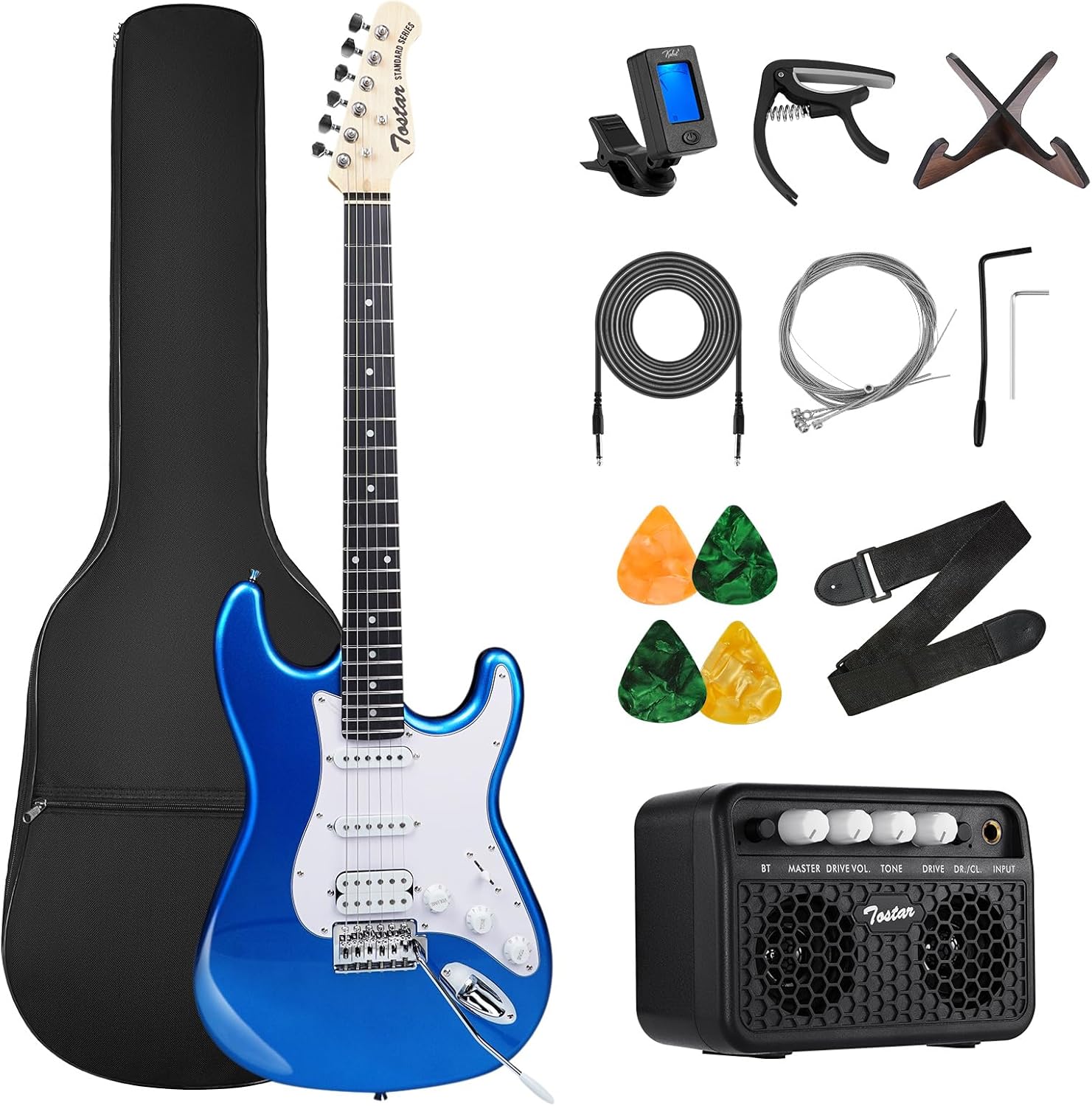 Tostar 39 Inch Full Size Electric Guitar Kit for Beginners