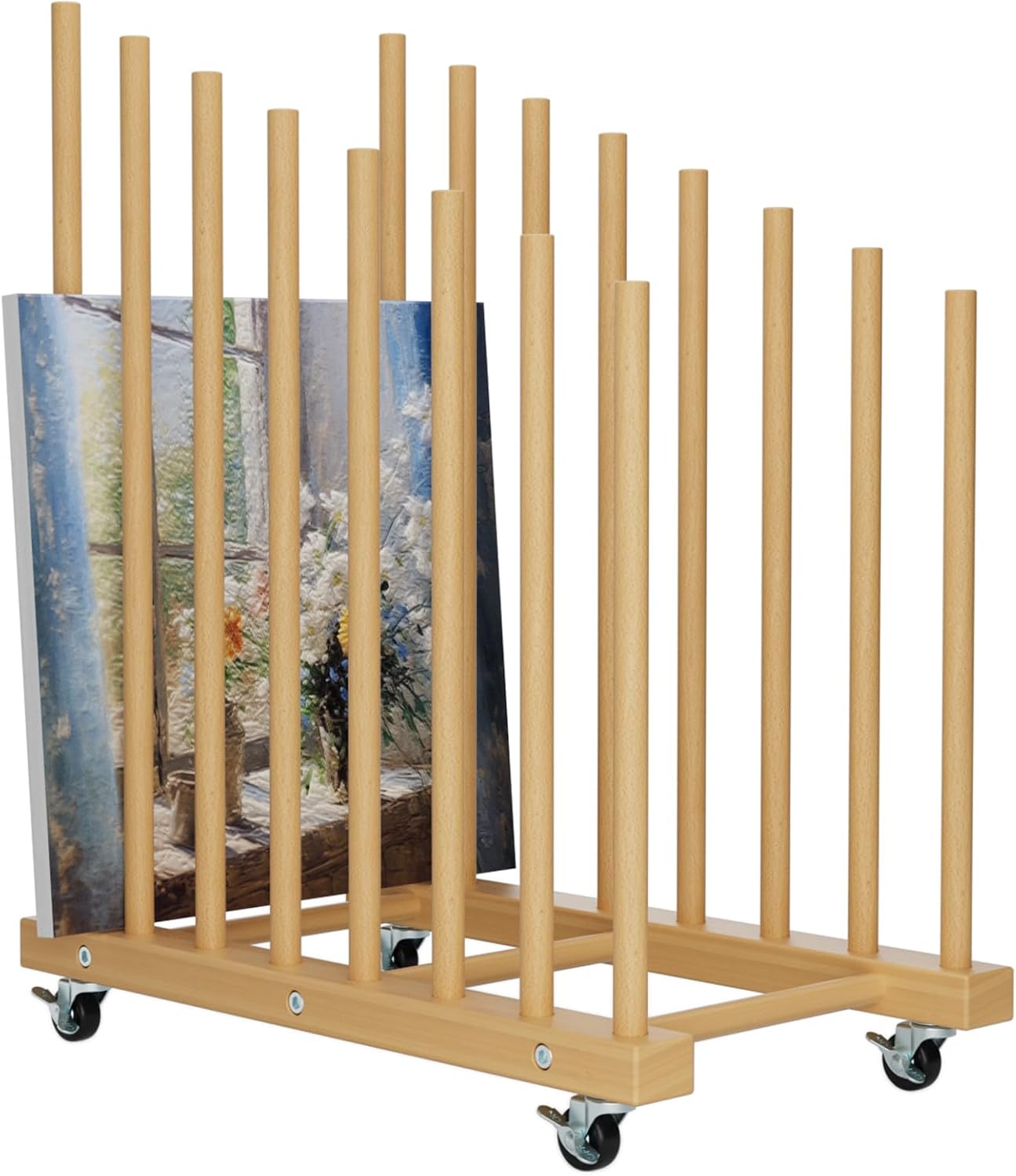 Art Storage Rack with Caster Wheels for Canvas and More