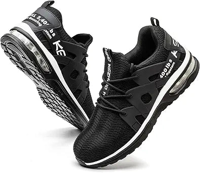 Kezhiho Steel Toe Shoes for Women - Comfortable Work Sneakers