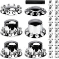 Dome Axle Cover Combo Kits for Semi Truck Hubs - Durable & Stylish