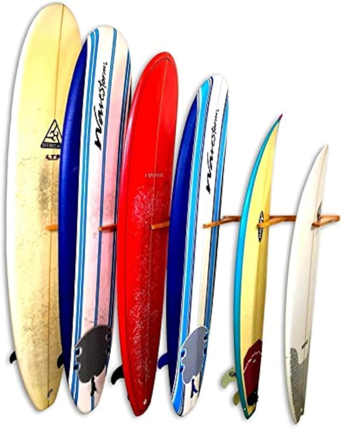 Space-Saving Vertical 6 Surfboard Rack by StoreYourBoard