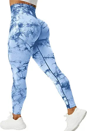 VOYJOY Tie Dye Seamless Leggings for Women High Waist Yoga Pants