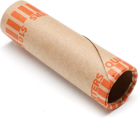 Huron Crimped Quarter Coin Wrapper for Easy Filling - 1000 pcs