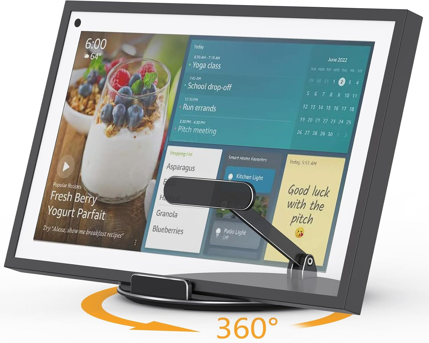 Swivel and Tilt Stand for Echo Show 15 - Adjustable & Stable