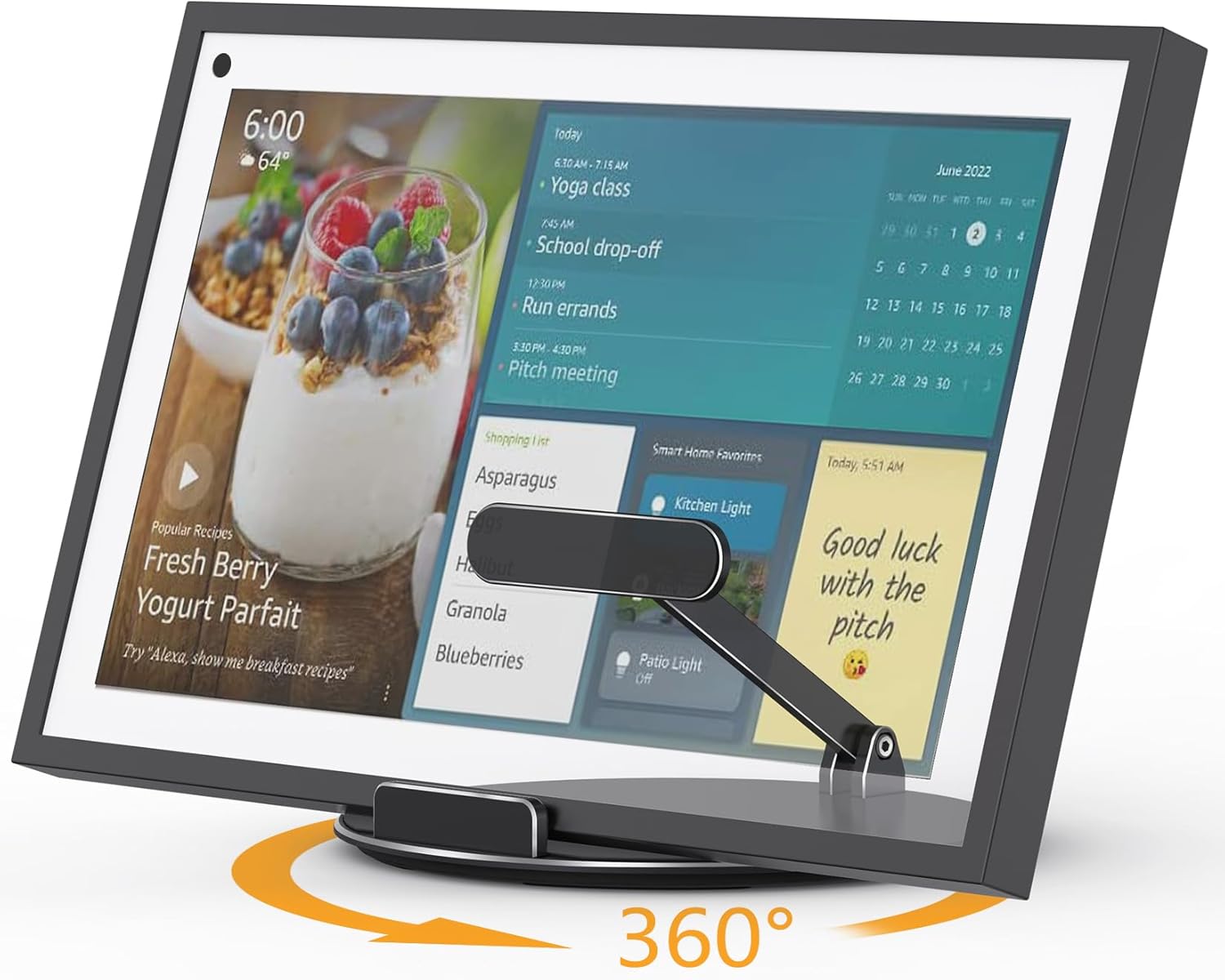 Swivel and Tilt Stand for Echo Show 15 - Adjustable & Stable