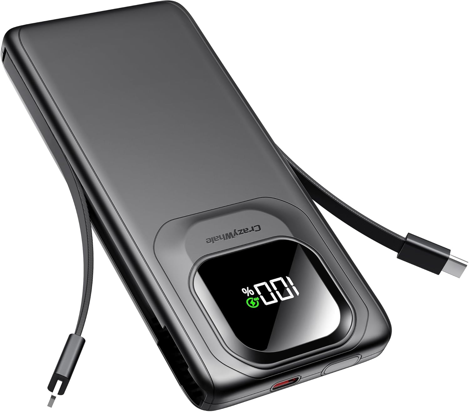Portable Charger with Built-in Cables for Fast Charging Needs