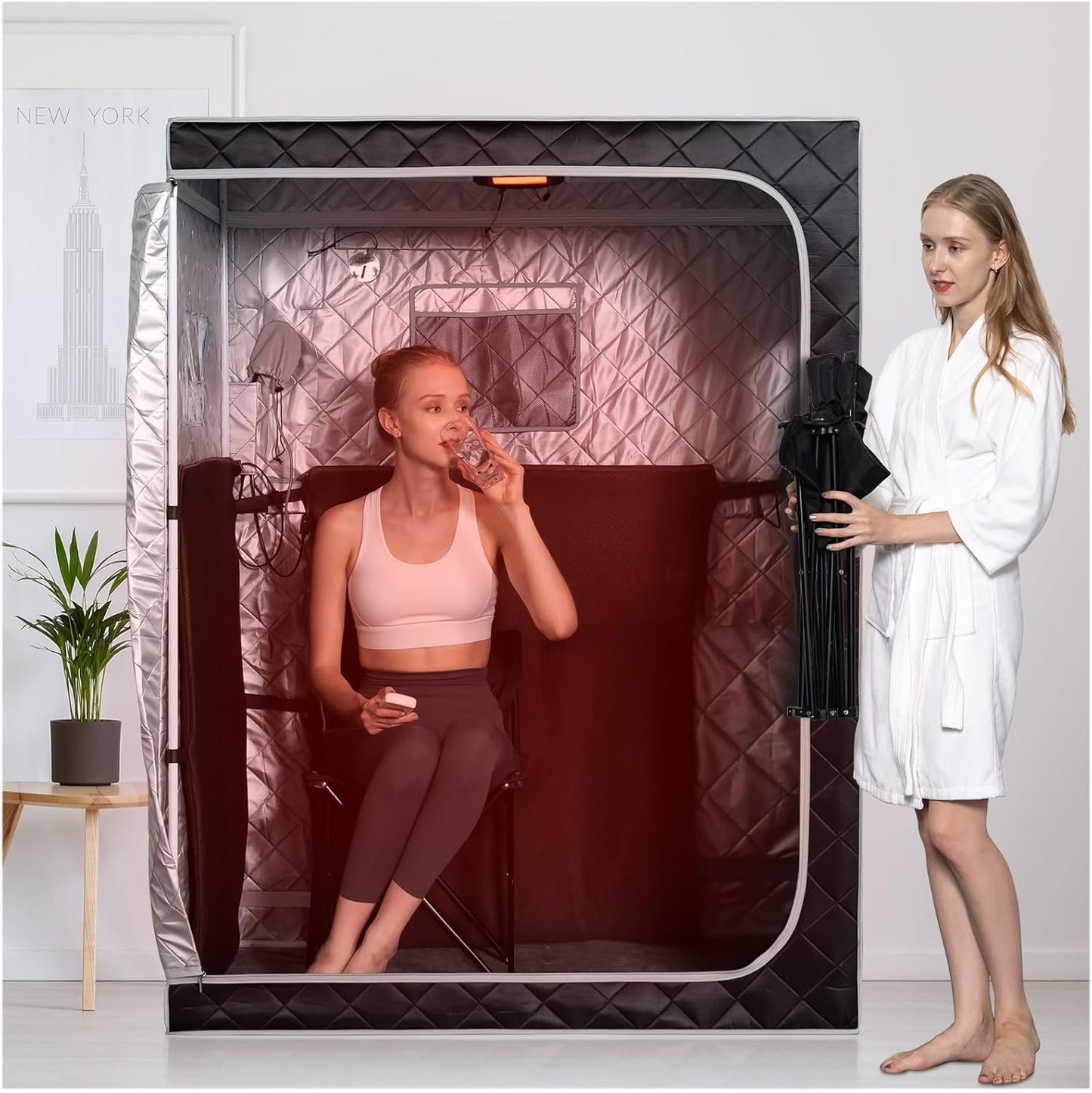 Portable Far Infrared Sauna with Red Light Therapy