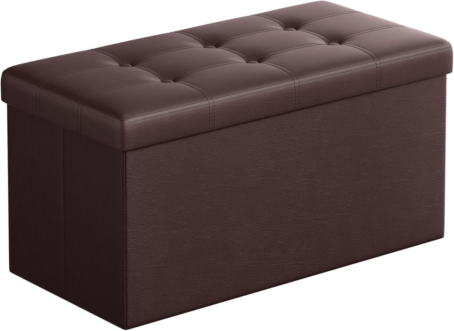 SONGMICS MAZIE Collection 30 Inches Folding Storage Ottoman Bench