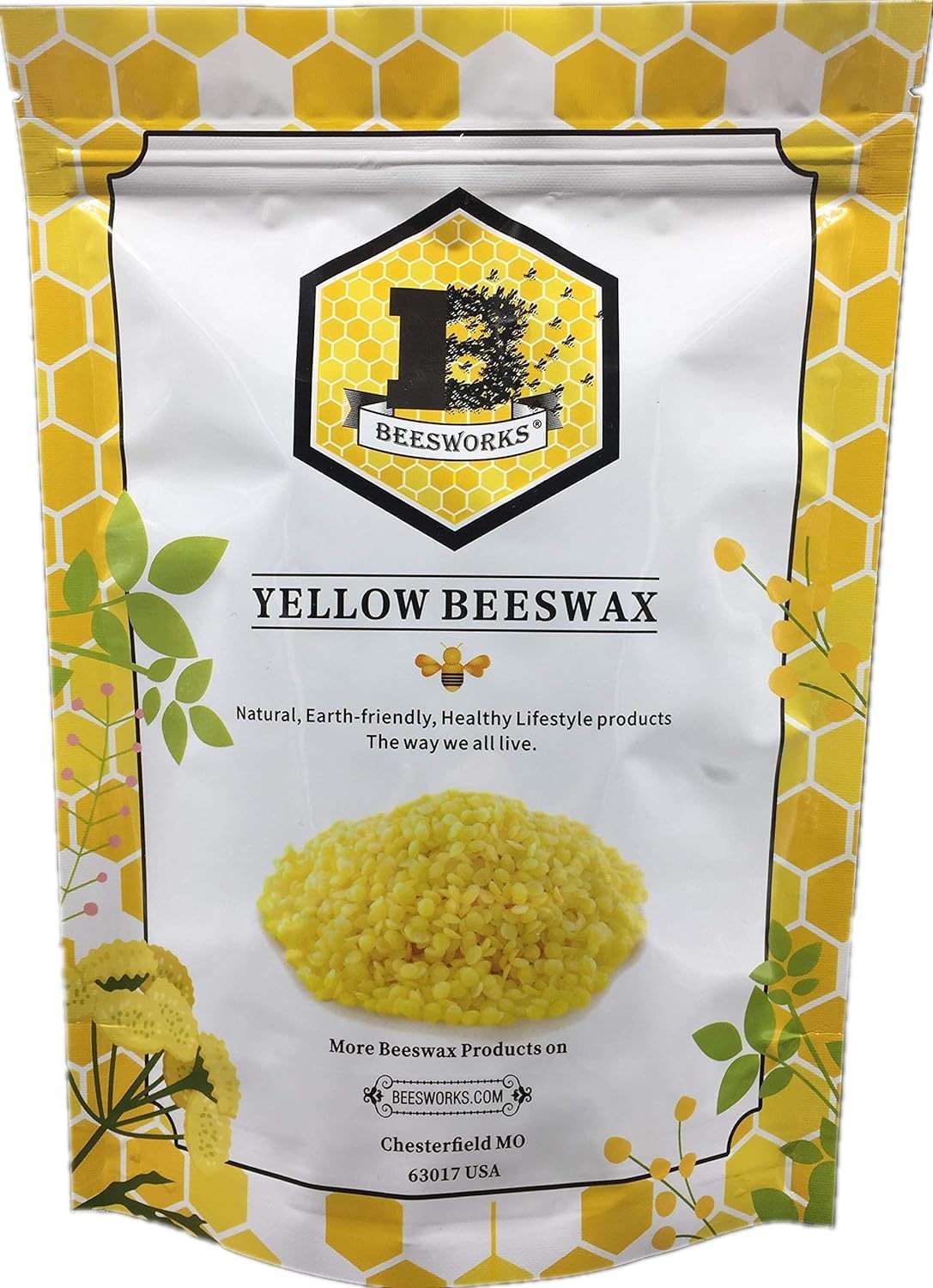 100% Pure Yellow Beeswax Pellets for DIY Skin Care and Crafts