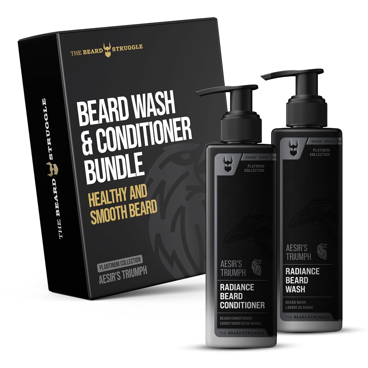 Radiance Beard Wash & Conditioner Bundle for Men - Nourish & Cleanse