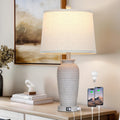 25 Vintage Farmhouse Jar Table Lamps with USB Ports and AC Outlet