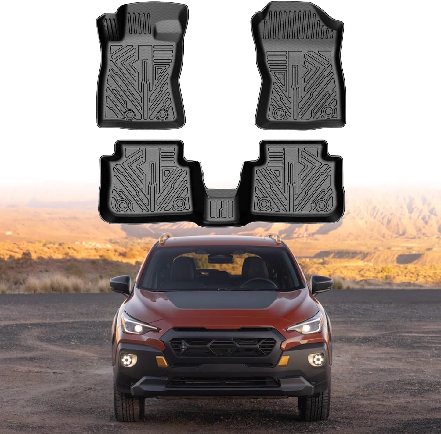 Durable All Weather Floor Mats for 2024 2025 Subaru Crosstrek