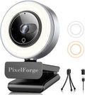 2K Webcam for PC with Microphone & Light - Clear 2560 x 1440 Video