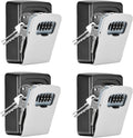 Key Lock Box Wall Mounted 4 Digit Combination Lockbox - Secure Key