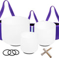 7-9in Crystal Singing Bowls Set 440hz for Meditation - Healing Sound