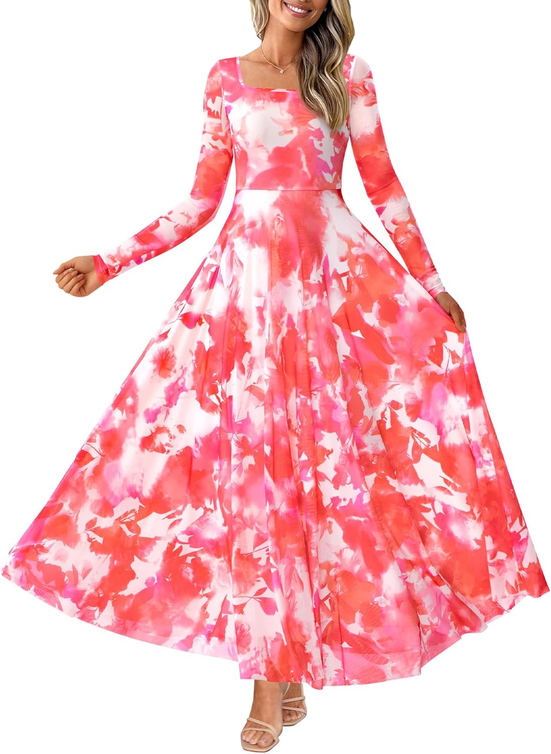 BTFBM Women Maxi Dress for Fall 2025 - Elegant Floral Style