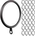 Meriville 28 pcs Oil-Rubbed Bronze 1.5in Curtain Rings - Durable Set