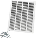 16W x 20H Steel Return Air Grille - Durable Matte White Vent Cover