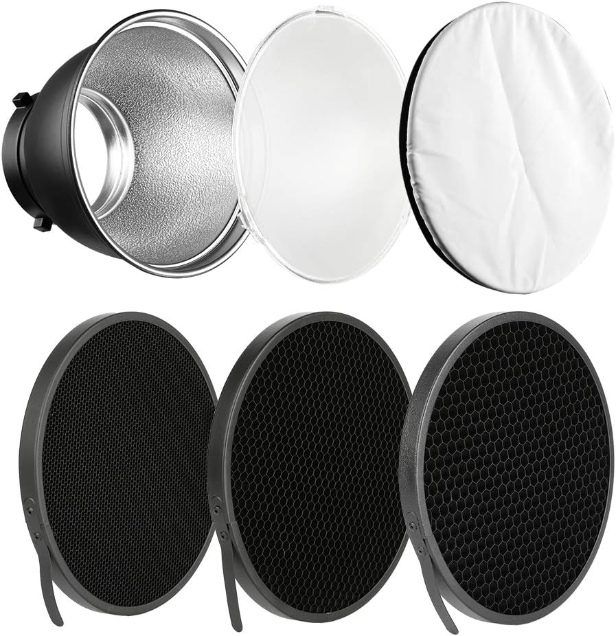 Soonpho 7 Inch Reflector Diffuser Lamp Shade for Studio Lighting