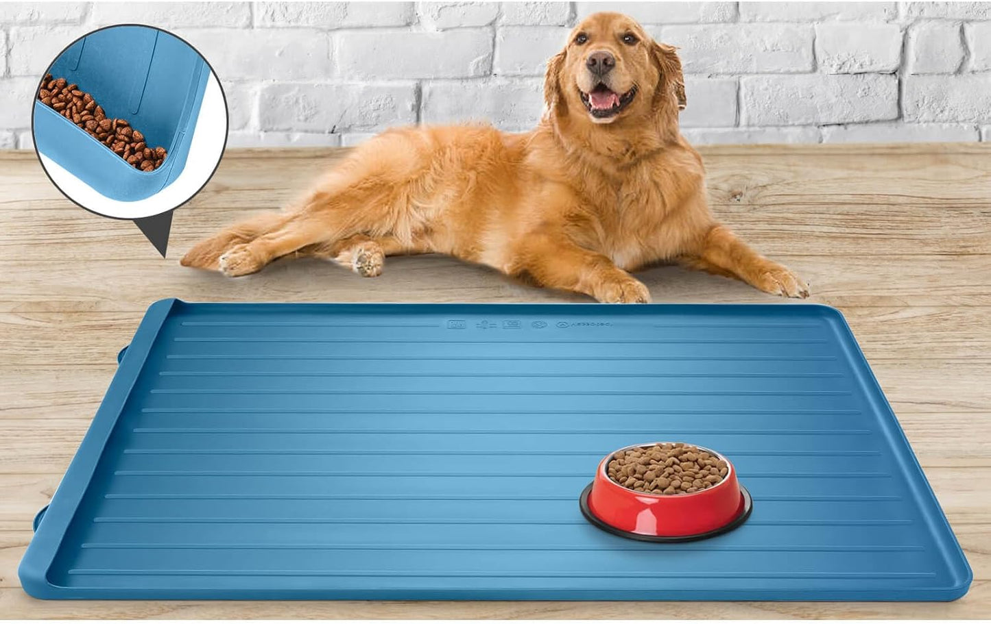 Dog Mat for Food and Water - Large Waterproof Feeding Mat