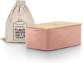 Bread Box Glde Metal Bread Bin with Bamboo Lid - Long Freshness