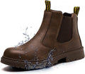 KELODON Waterproof Steel Toe Work Boots 6 in - Durable Safety Footwear