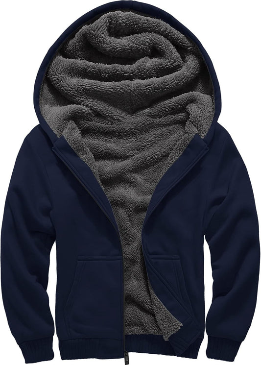 GEEK LIGHTING Boys Sherpa Lined Hoodie for Cozy Winter Wear