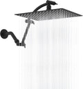 All Metal Rain Shower Head 12in with 16in Adjustable Extension - High