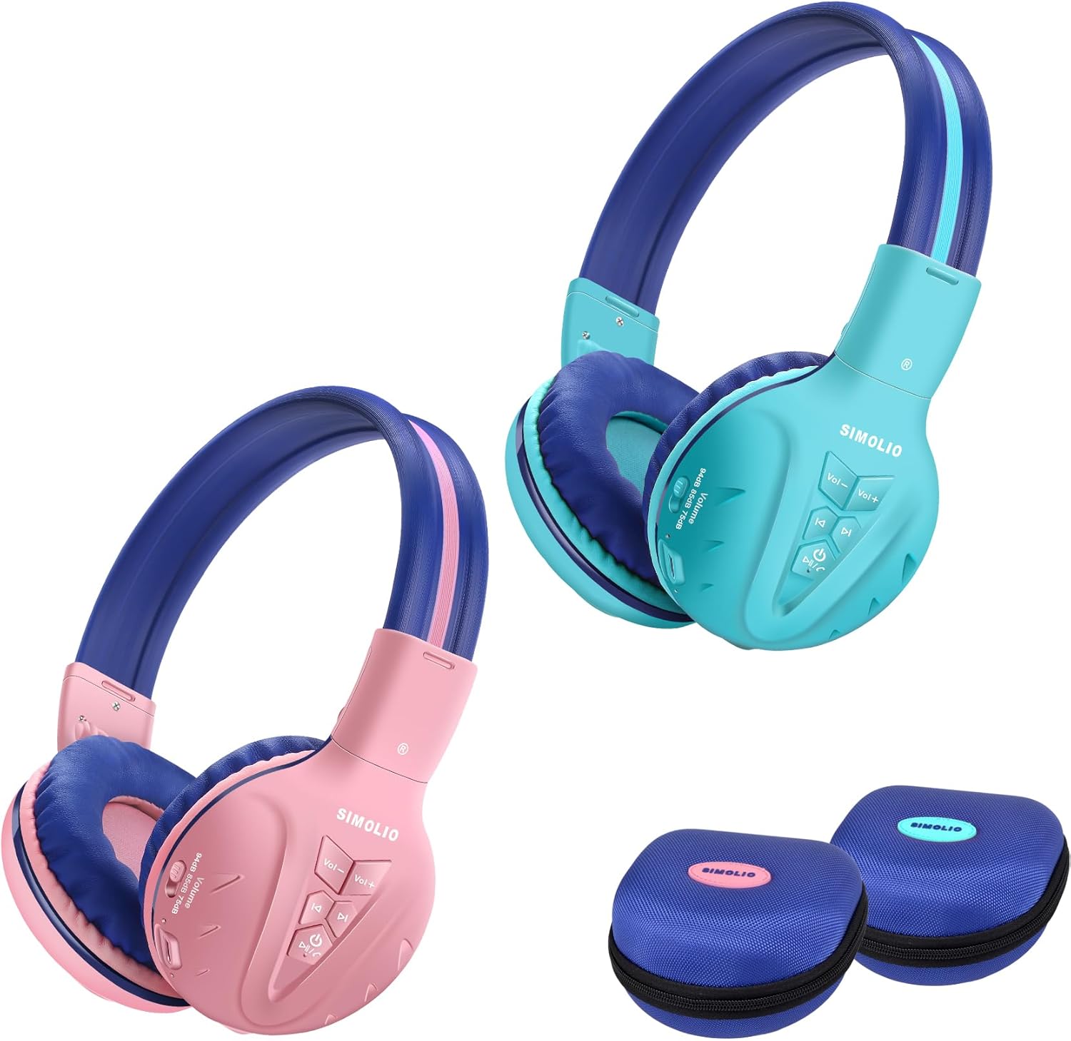 Wireless Bluetooth Kids Headphones with Volume Limiter for Safety