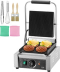 1800W VEVOR Panini Grill - Temp Control & 9x9 Plate