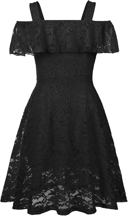 Girls Floral Lace Dress for Easter and Formal Occasions