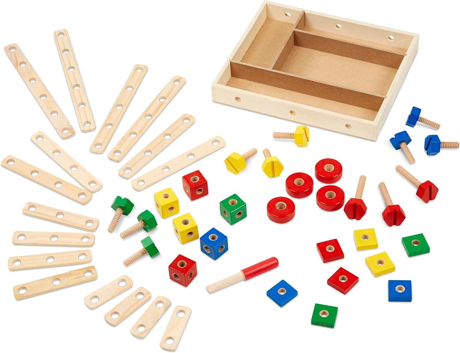Build, Play, Create: 48-Piece Wooden Construction Set