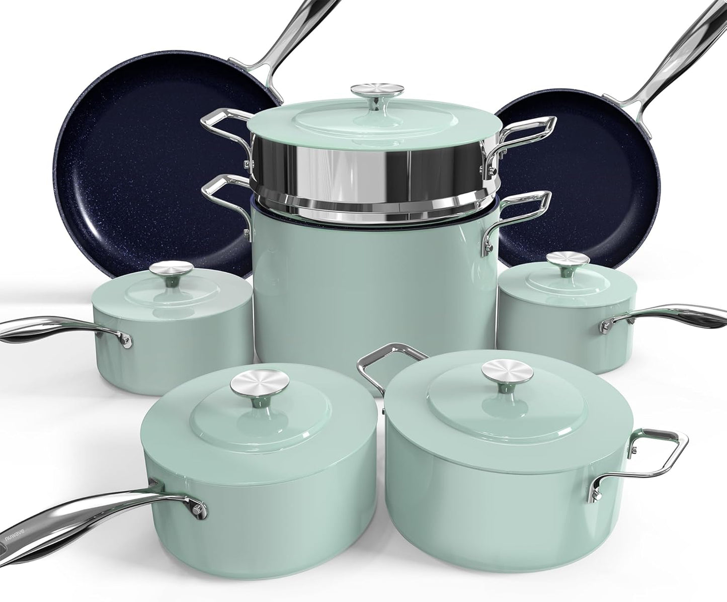 Nuwave Lux 13pc Cookware Set with G10 Duralon Ceramic Coating