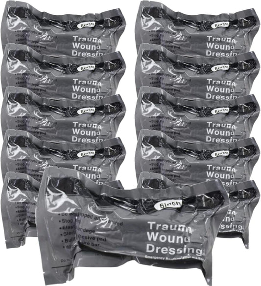 Portable 6 Inch Israeli Compression Bandages - 10 pcs