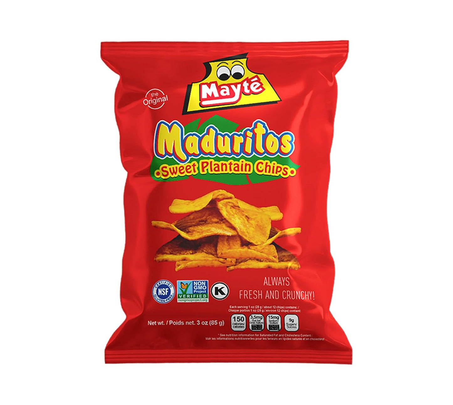 Mayte Maduritos Sweet Plantain Chips - Crunchy Healthy Snack